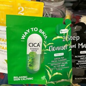 B Pure facial mask , scub, cleansing, mud/pak , all to refresh & tone your face